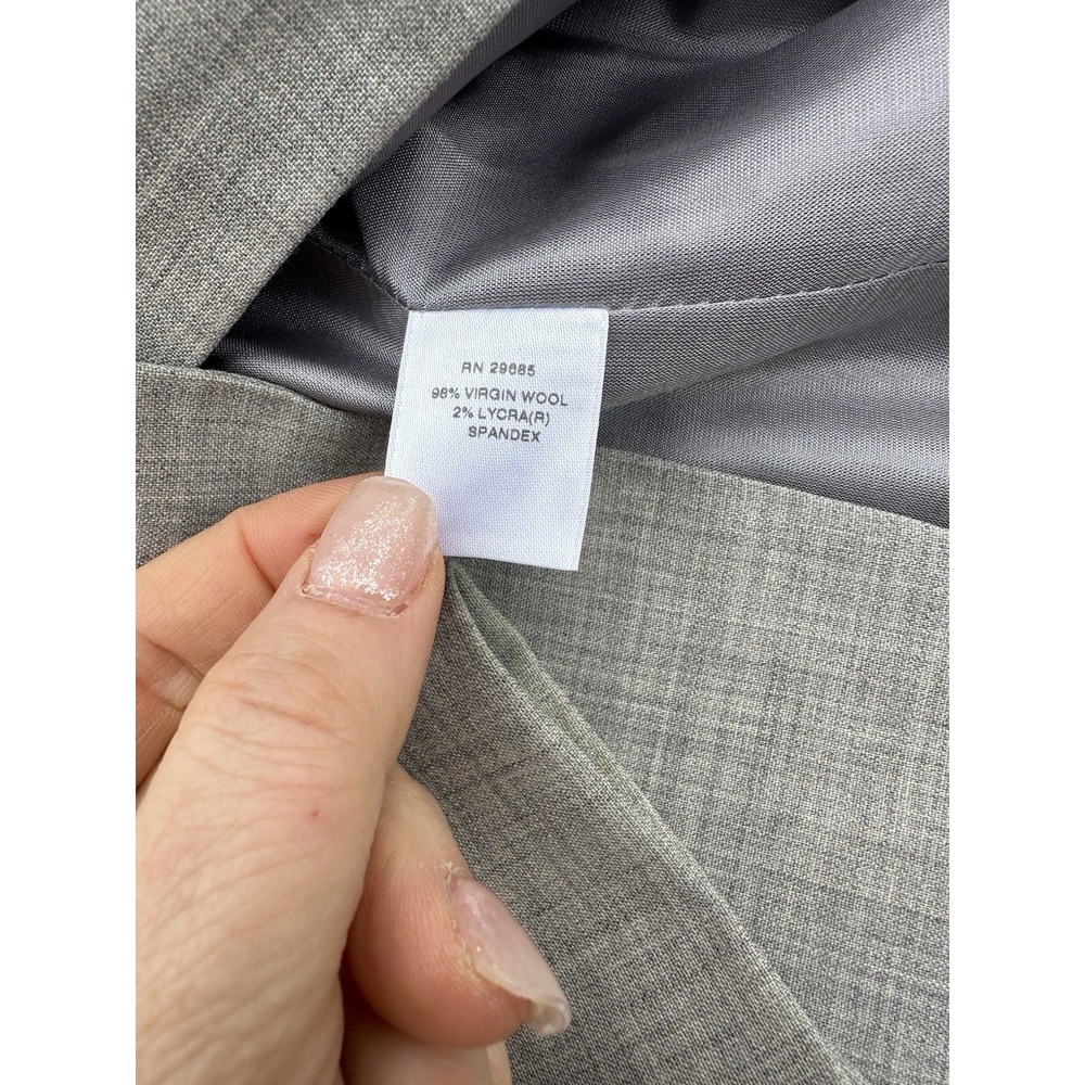 Pendleton Petite Wool Blazer Women's 10P Gray Stretch Virgin Wool Career - Picture 4 of 9